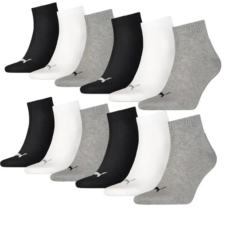 12 paar - Uniseks - Quarter Sokken