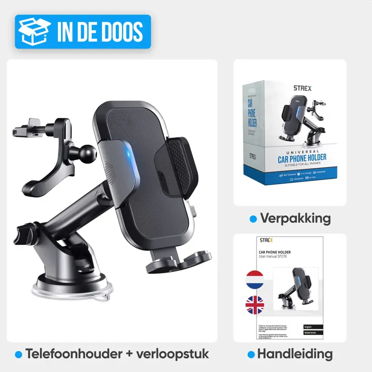 Telefoonhouder Auto - 360° Draaibaar
