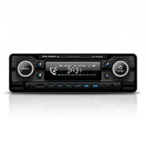 1-DIN Retro DAB+ Autoradio Zwart Bluetooth