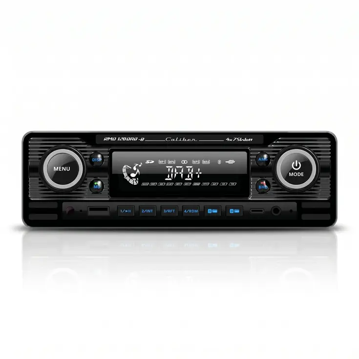 1-DIN Retro DAB+ Autoradio Zwart Bluetooth
