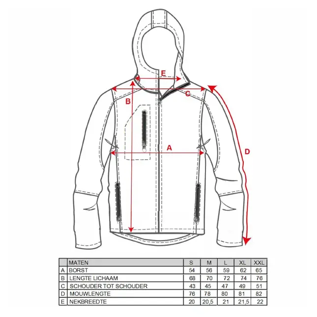 Heren Softshell Hooded Jacket