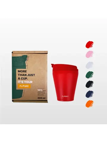 FLASKE 200ML  RVS Koffiebeker to Go