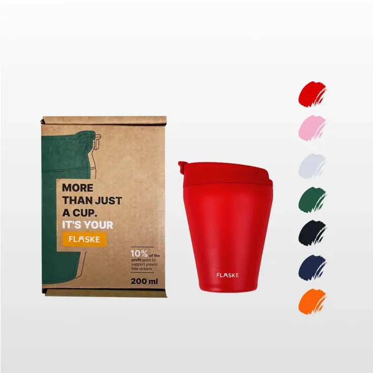 FLASKE 200ML  RVS Koffiebeker to Go