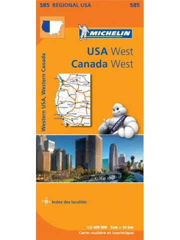 Kaart Regional 585 USA West - Canada West