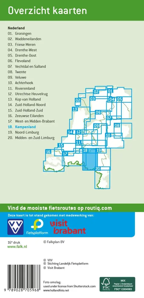 Falk VVV Fietskaart 18 Kempenland-Meierij