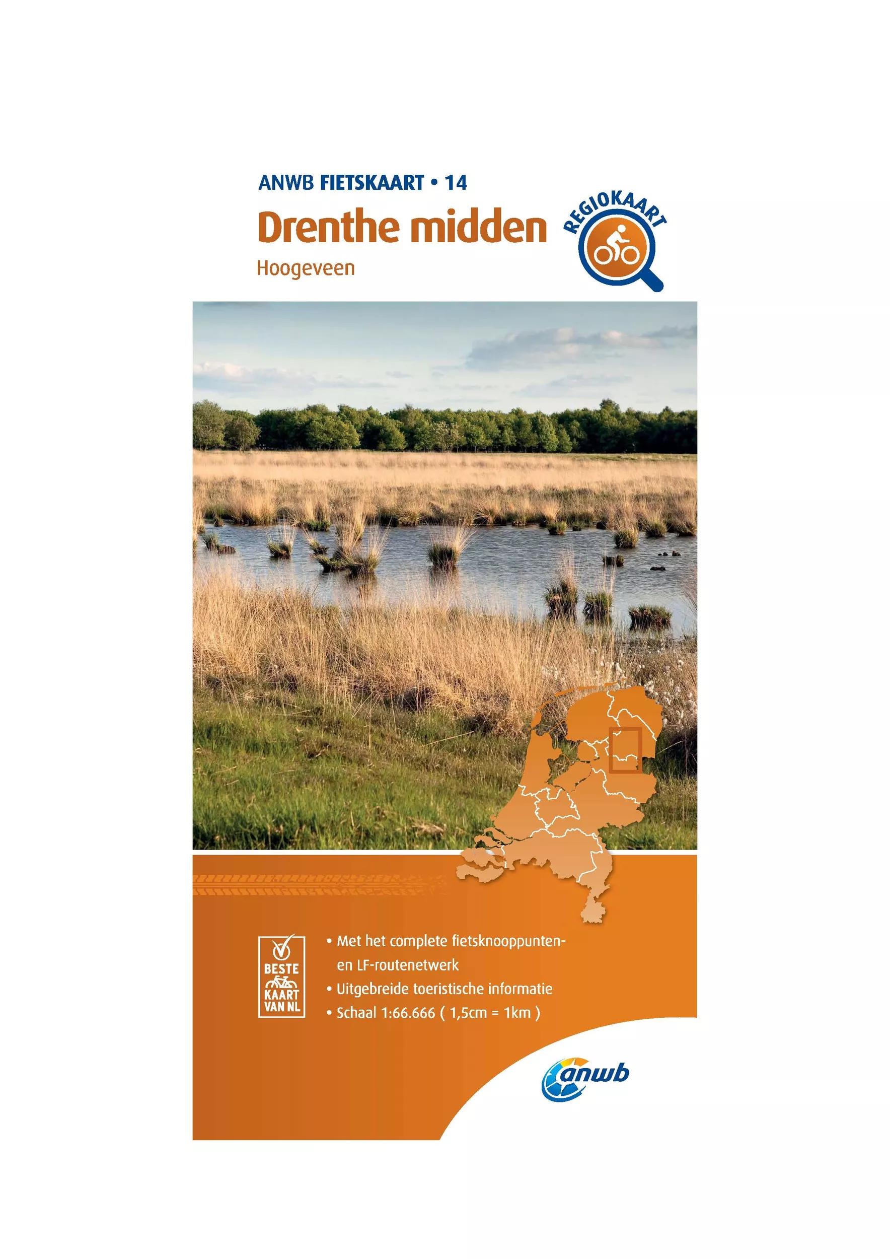 ANWB  Fietskaart 14  Drenthe Midden main product image