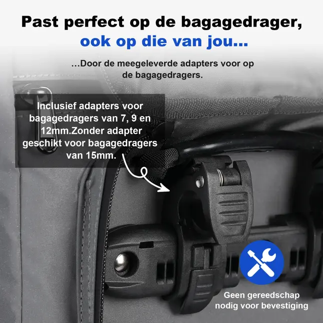 Brisby 20-26L 3-in-1 Waterdichte Rolltop Fietstas