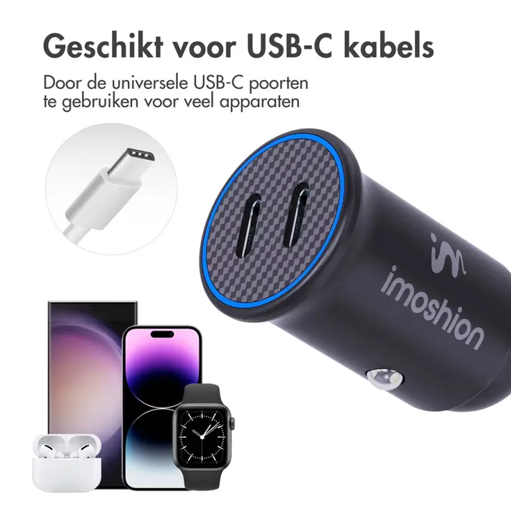 Autolader - 2x USB-C 30W