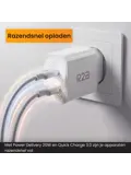 Krachtige 20W USB A & USB C Adapter Wit