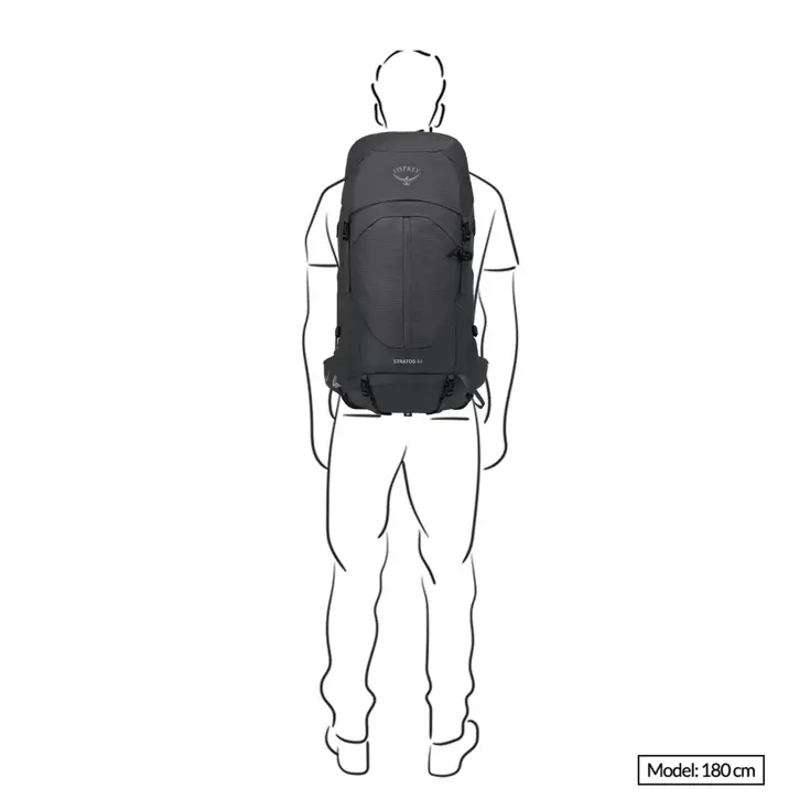 Osprey Stratos 44 Backpack Tunnel Vision grey