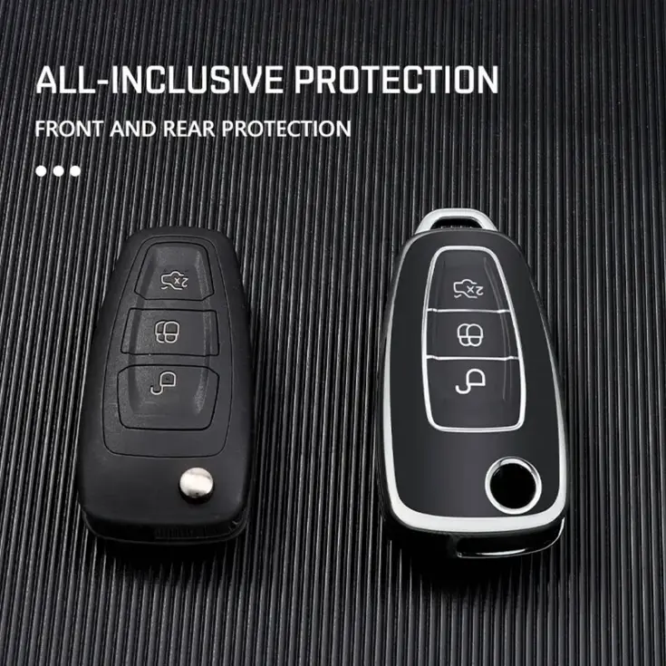 TPU Sleutelhoesje voor Ford zwart E3