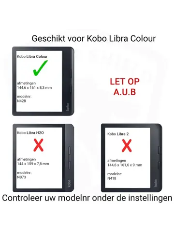 Ereader Hoesje - Origami Case Kobo Libra Colour