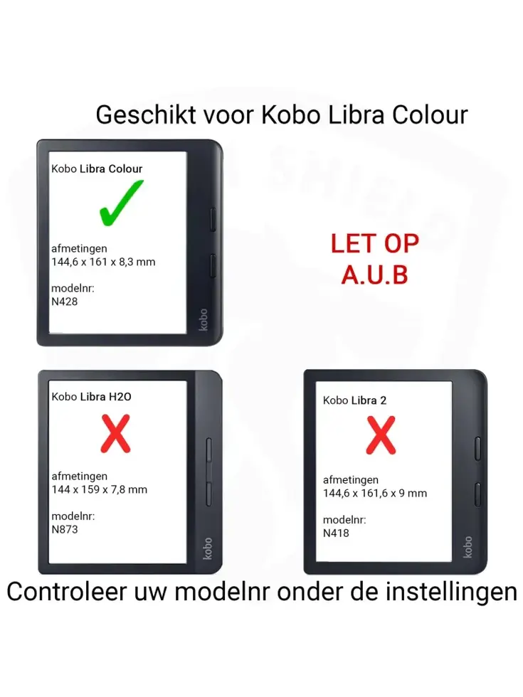 Ereader Hoesje - Origami Case Kobo Libra Colour
