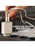 BR-2212 Snellaadadapter - USB en USB-C