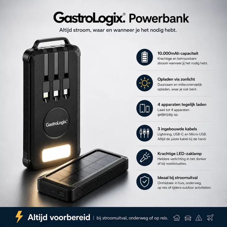 Noodpakket XL met Powerbank-Noodradio-Waterfilter