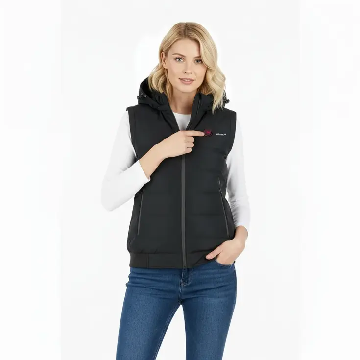 Verwarmde Bodywarmer met Capuchon - Vrouwen