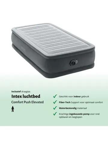 Luchtbed - Intex - 1P - 99x191 + Pomp