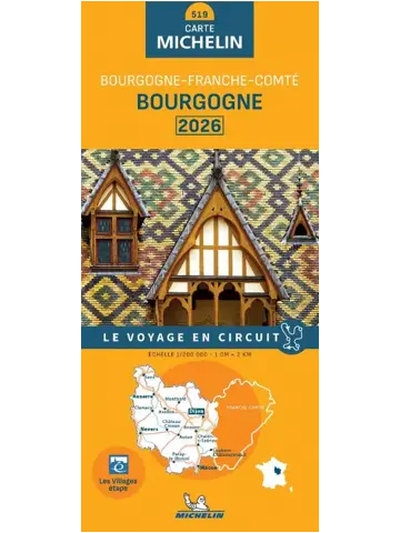 Michelin wegenkaart 519 Bourgogne 2026 