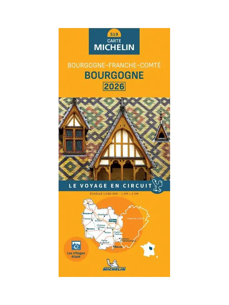 Michelin wegenkaart 519 Bourgogne 2026 