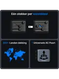 Travel Y601 - Wereldstekker - 170+ landen