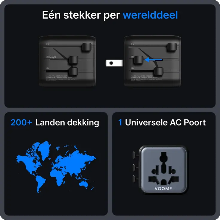 Travel Y601 - Wereldstekker - 170+ landen