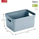 Sigma home - Opbergbox - 5L blauw - 6-delig
