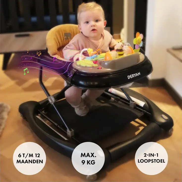 Luxe 4-in-1 Loopstoel - Inklapbaar - Met speelset