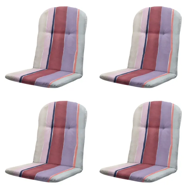 Nox - Kuipstoelkussen Hoge rug - Set van 4