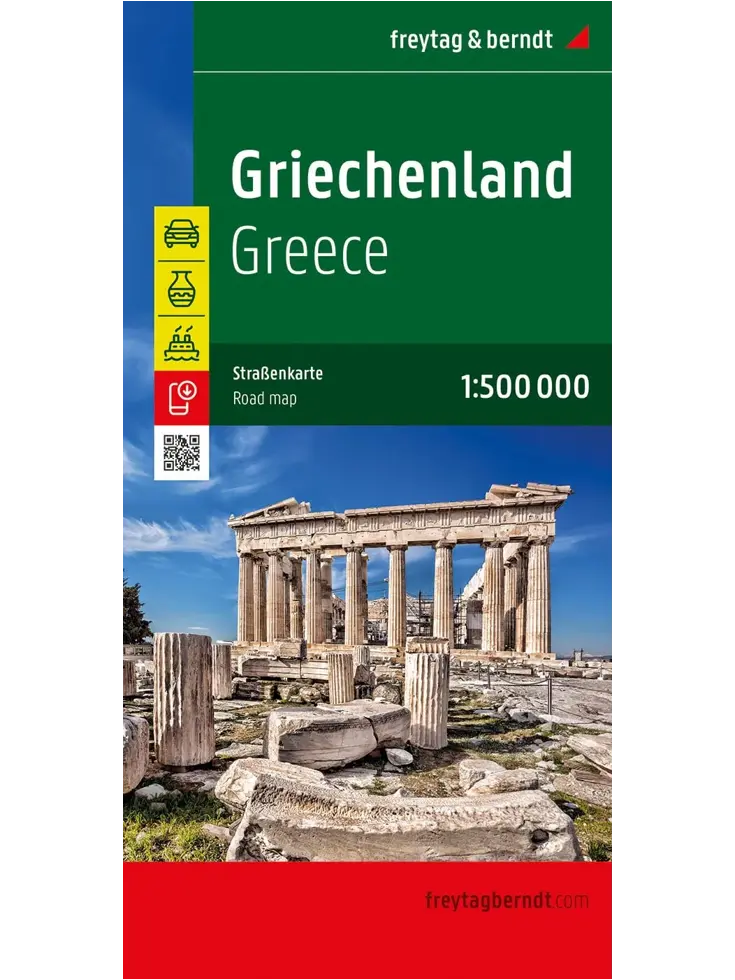 Wegenkaart Griekenland 2-zijdig 1:500.000