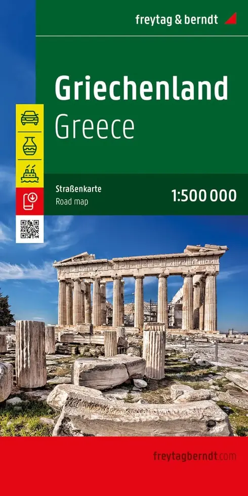 Wegenkaart Griekenland 2-zijdig 1:500.000