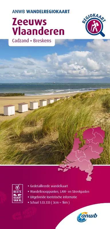 ANWB  Wandelregiokaart Zeeuws Vlaanderen