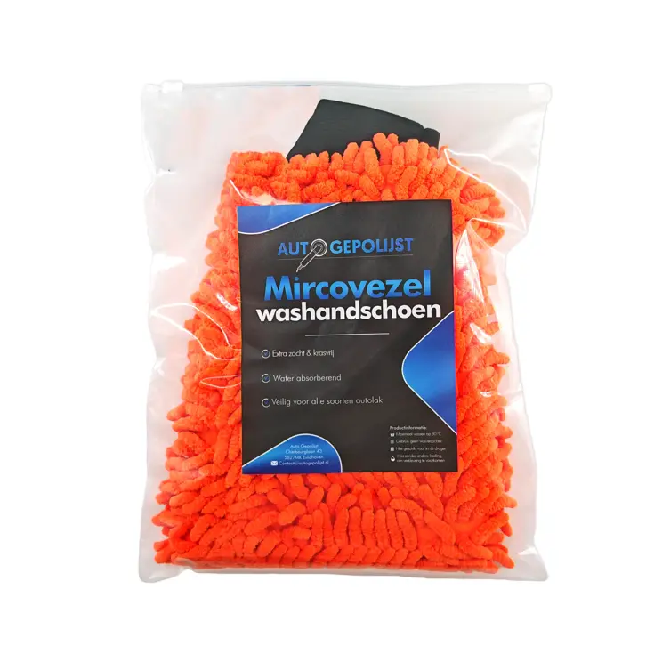 Microvezel Autowashandschoen Oranje