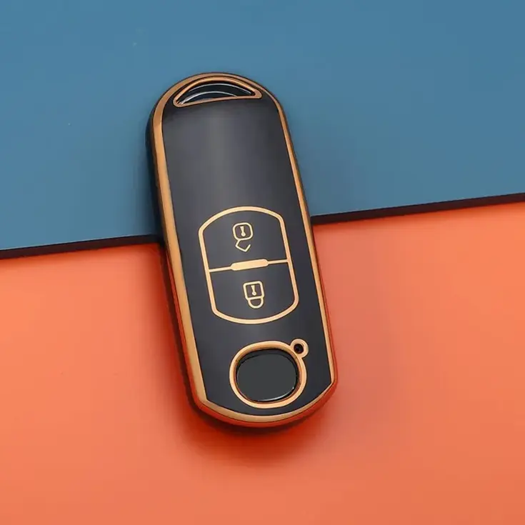 TPU Sleutelhoesje voor Mazda goud A2