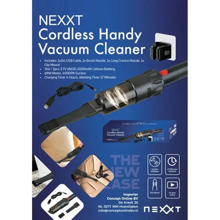 Draadloze Handstofzuiger Nat & Droog 60W