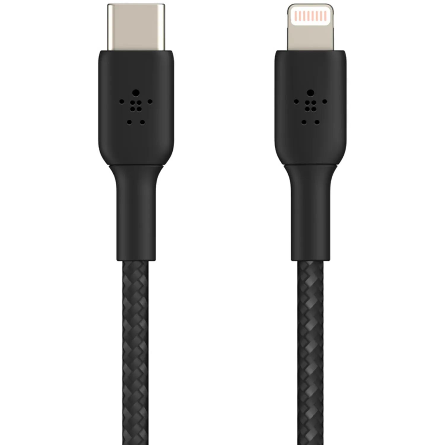 Belkin  Lightning naar USB-C kabel Braided  Zwart main product image