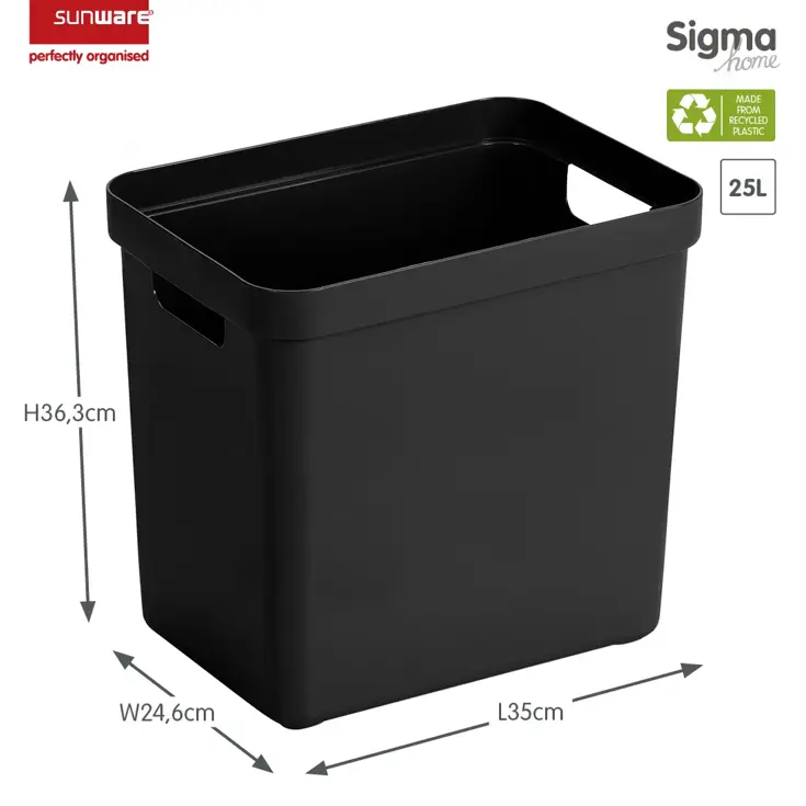 Sigma home - Opbergbox - 25L - 4-delig