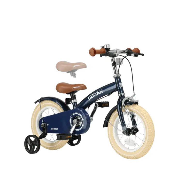 Luxe Kinderfiets 12 inch - 3 in 1 - Loopfiets