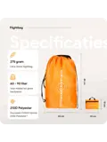 Flightbag vliegtuighoes TSA slot 60–90L – Oranje