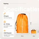 Flightbag vliegtuighoes TSA slot 60–90L – Oranje