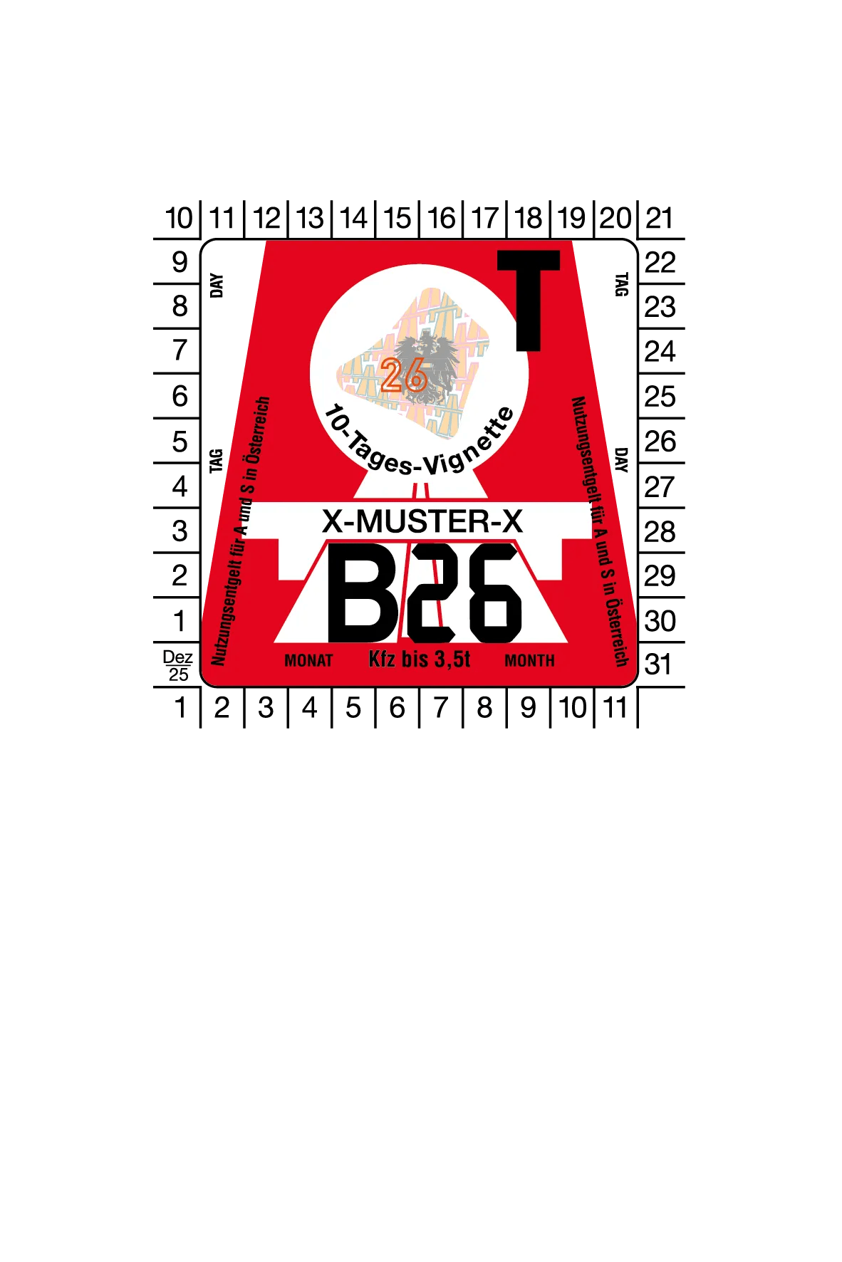 Vignet Oostenrijk Auto 10 dagen 2026 - ANWB