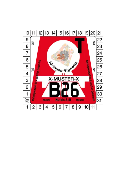 Vignet Oostenrijk Auto 10 dagen 2026 - ANWB
