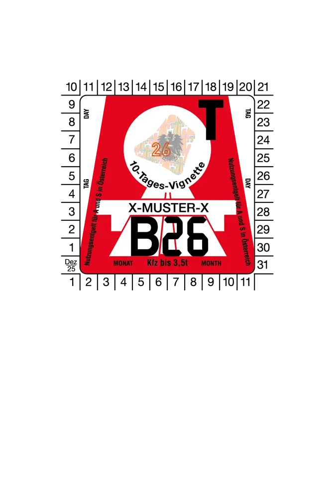 Vignet Oostenrijk Auto 10 dagen 2026 - ANWB