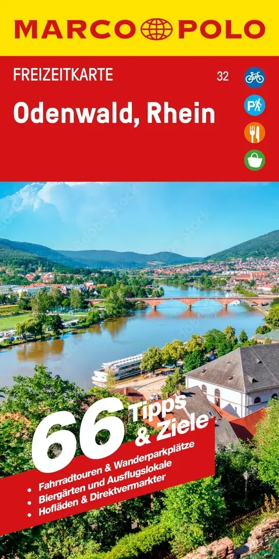 Toeristische kaart FZK 32 Odenwald - Rhein