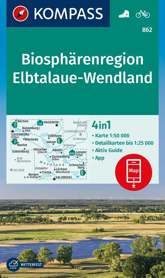 Wandelkaart WK862 Elbtalaue Wendland