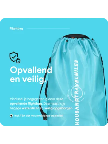 Flightbag vliegtuighoes TSA slot 60–90L – Li Blauw