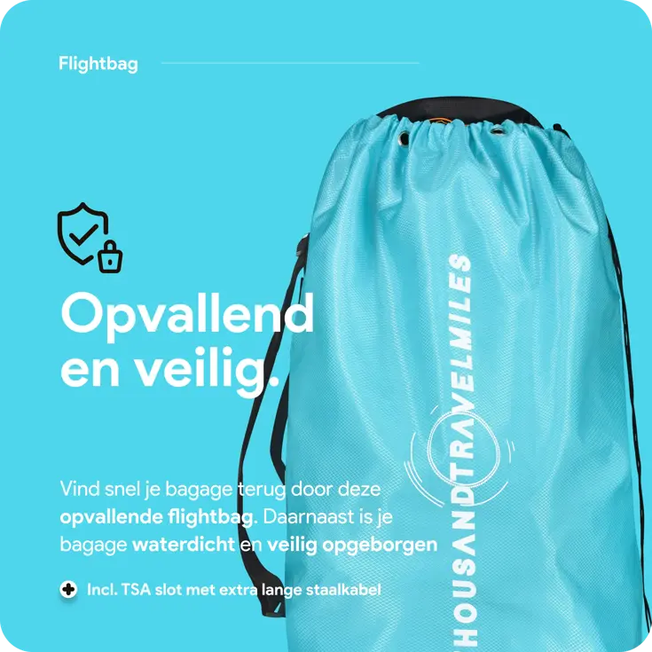 Flightbag vliegtuighoes TSA slot 60–90L – Li Blauw