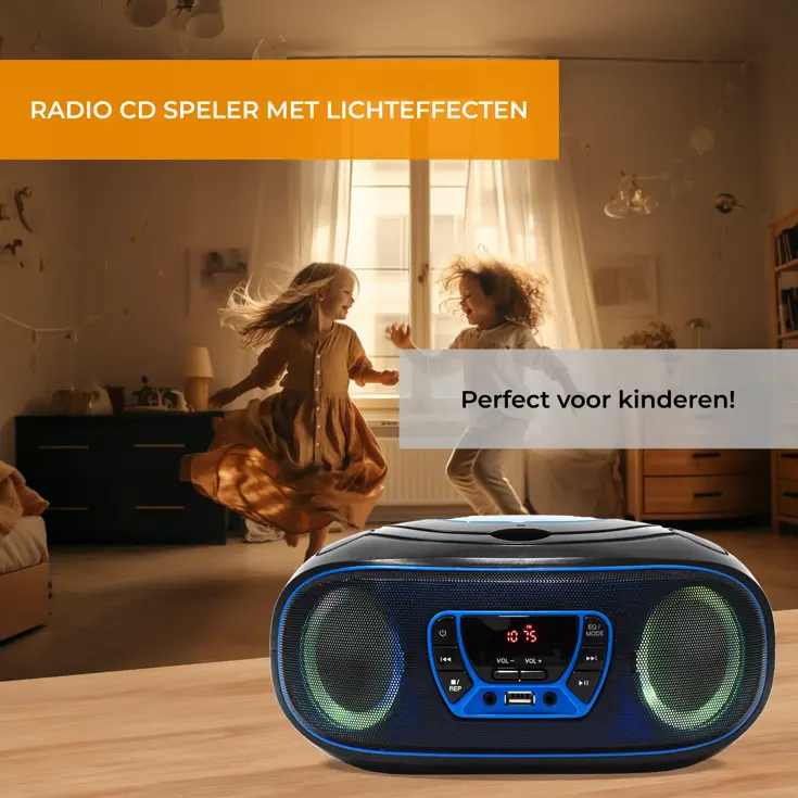 CD speler FM-Radio Bluetooth Lichteffecten