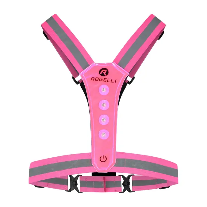 Led Hardloopvest - Rogelli - Roze