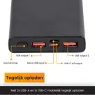 Powerbank 20000 mAh Snellader & LED Display