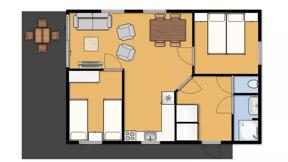 Nederland_Appelscha_RCN_Vakantiepark_De_Roggenberg_Bungalow_Het_Beekdal_Plattegrond